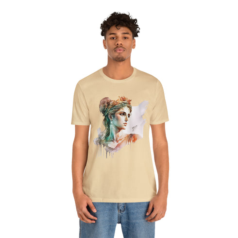 Greecian Goddess in Watercolor - Short Sleeve Tee